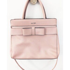 Nine West Pink Purse Shoulder Bag Chain Strap Bow Square Coquette Aesthetic